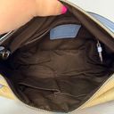 Coach Blue & Tan Legacy Double Pockets Turn Lock Satchel Canvas & Leather #13102 Photo 7