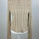 Old Navy  Tan Cable Knit Turtleneck Sweater Size M Photo 0