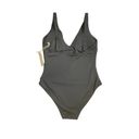 Everlane  Black One Piece V Neck Swimsuit New XXL Photo 6