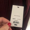 Nine West NWT  Wine Red Long Thin Open Front Cardigan Sweater Duster Size Large Photo 3