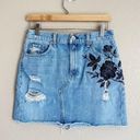 Rag and Bone  Ramona Embroidery mini jeans skirt size 26 Photo 6