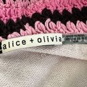 Alice + Olivia  Women’s Medium Pink Tie Dye Mary Jane Crochet Hoodie Photo 4