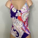 Gottex New.  Paisley V-neck contour swimsuit Photo 3