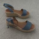 Kelly & Katie Blue Suede Platform Sandals Photo 3