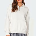 Edikted brand new  Oversized Quarter Zip Sweatshirt Photo 0