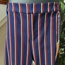 Harper  Women's Blue Striped Cotton Straight Legs Mid Rise Standard Dress Pant Photo 1