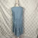 Harper  Denim Chambray Tiered Sleeveless Babydoll Dress Jumper Size M NWT Photo 4