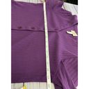 Talbots  Rib Knit Crop Button Front Cardigan Women Sp Purple Long Sleeve Cotton Photo 5
