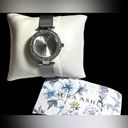 Laura Ashley NEW  WATCH Ladies Silver TBar Crystal Bezel Mesh Band Buckle Strap Photo 6