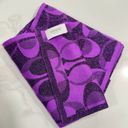 Coach  Women's Scarf, Women's Glitter Tonal Knit "C" Logo Scarf, Purple RP $98 Photo 2