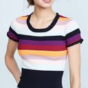 Cinq à Sept Cinq a Sept Nicolette rainbow stripe ribbed knit cropped top size XS extra small Photo 0