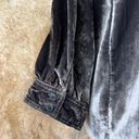 Pilcro Anthropologie Orsay Velvet Buttondown Grey Silver Boho Blouse Size M/L Photo 4