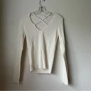 Petal and Pup  Paelia White Ribbed Knit Tie Neck Top 8 Photo 7