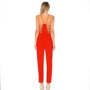 by the way. Kathleen Strap Red Lace Up Back Tapered Pant Jumpsuit Women’s Size XS Photo 1