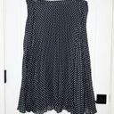 The Loft  Size 14 Pleated A-Line Midi Skirt Black White Polka Dot Photo 5