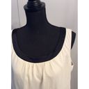 St. John  Large L Silk Tank Top Ivory Chiffon Sleeveless Camisole VNC Photo 3