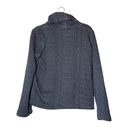 FOR THE REPUBLIC  Turtle Neck Sweatshirt Herringbone Navy Blue XS Photo 2