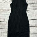 White House | Black Market WHBM pinstripe sleeveless sheath dress size 4 asymmetrical hem Photo 0