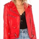 Understated Leather  x Revolve Red Easy Rider Leather Jacket Photo 0