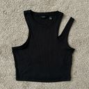 VERO MODA Black  Ribbed Cut Out Tank Top Photo 0