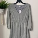 BB Dakota NWT  Steve Madden “Lana” Metallic Silver Long Sleeve Cocktail Dress Photo 1