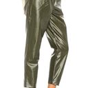 Majorelle  Women’s Size S Olive Green Clive Faux Leather Button Front Pants Photo 1