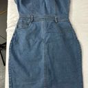 Jean Dress Strapless Dress Blue Size M Photo 1