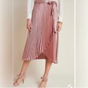 Anthropologie Maeve Paulina Pleated Midi Skirt Metallic Rose Pink, Size 6 Photo 7