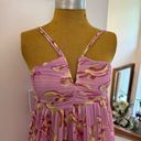 ZARA Pink Floral Print Pleated Dress Small Photo 2