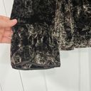 Tahari  Small Dark Brown Velvet Ruffle Bell Sleeve Silk Sweater Jacket Shrug Photo 6