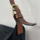 Dooney & Bourke  Hobo Bag Pebbled Leather Black And Tan Shoulder Bag Photo 7