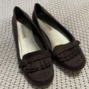 American Eagle  Womens brown ballet Flats Size 7.5 faux suede Photo 0