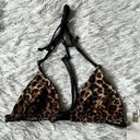 Good American 26.  Hi-Hi Tanga Reversible Bikini Top in leopard size 1 Photo 1