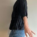 DKNY Black Essential Smocked Top  Photo 1