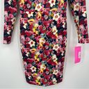 Betsey Johnson Betsy Johnson Floral Printed Scuba Dress Size 2 Long Sleeve Scoop Neck Photo 3