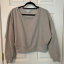 Hippie Rose Gray Cropped Crewneck Photo 0