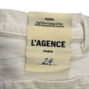 L'Agence L’AGENCE High Rise cropped Slim White Denim Size 24 Photo 7