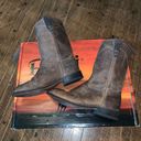 Ferrini brown leather Rodeo Drive distressed short size 7 cowboycore boots Tan Photo 2