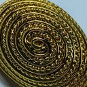 Gold Tone Spiral Rope Dome Oval Shape Clip Photo 10