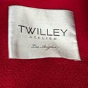 Edge TWILLEY ATELIER Raw- Open Front Jacket Crimson Red Size 6 Photo 5