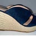 Kate Spade  Navy Suede Wedge Espadrille Sandals Size‎ 8.5M Photo 3