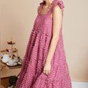 Likely NWOT Sister Jane  Lady Pink Pom Pom Babydoll Tiered Midi Dress XS Barbie Photo 8