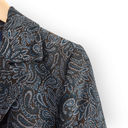 American Vintage Vintage Evan Picone Brown Blue Black Paisley Retro Blazer Coat M Photo 1