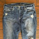 Silver Jeans Silver Womens Boyfriend Blue Jeans Size 16 x 29 Distressed Stretch Denim Photo 2