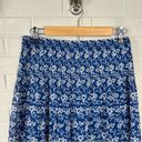 Max Studio  Blue Floral Print Skirt Size M Photo 3