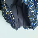 City Chic  Blue and Gold Sequin Strappy Mini Dress Photo 5