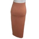 Vince  Overlap Midi Skirt In Tulip Root Minimalist Faux Wrap Knit Womens Size XXS Photo 4