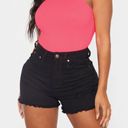 Pretty Little Thing High Waist Black Denim Short Photo 0