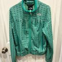 The North Face  Green Retro Patterned Jacket with Fleece Lining Women’s Medium Photo 0