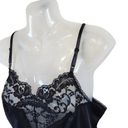 Vassarette  Elegant Sexy Black Lace Camisole Lingerie Adjustable Straps Medium Photo 1